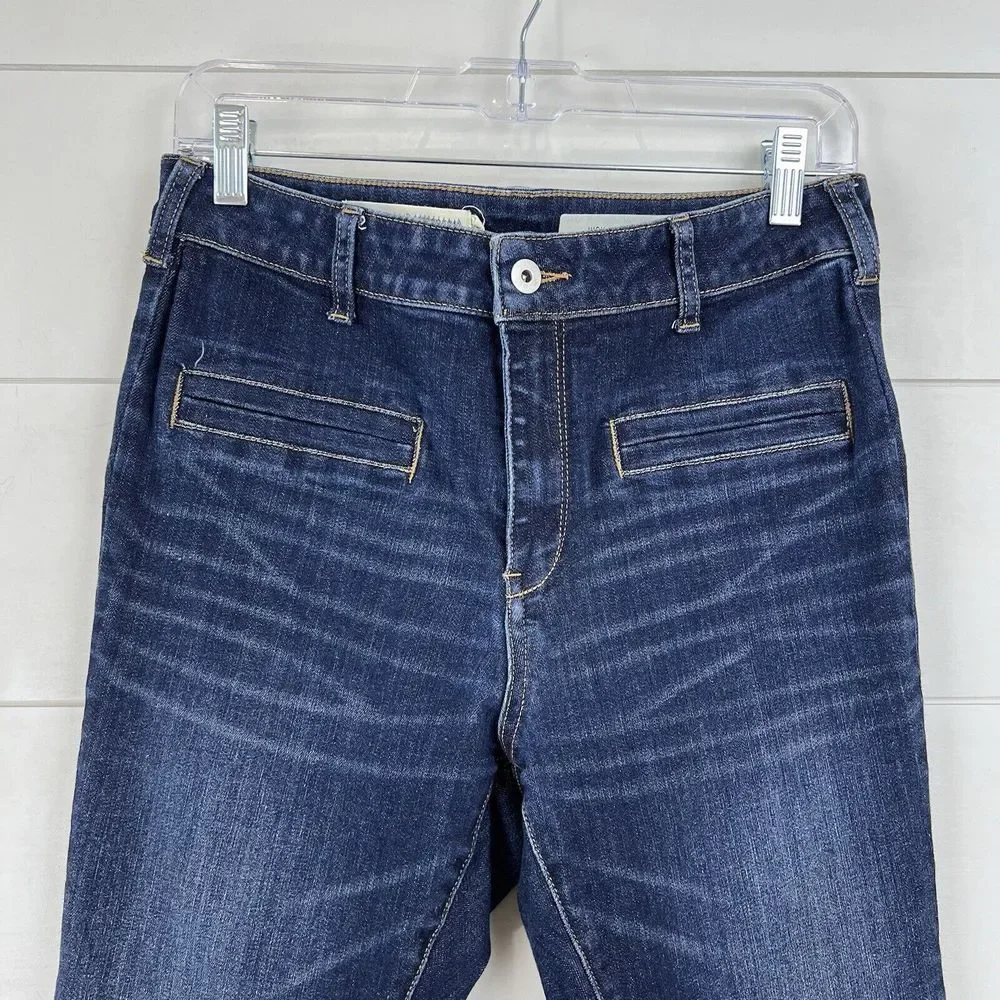 Anthropologie Pilcro High Rise Skinny Jeans Ankle Zip Snakeskin‎ Women's 29